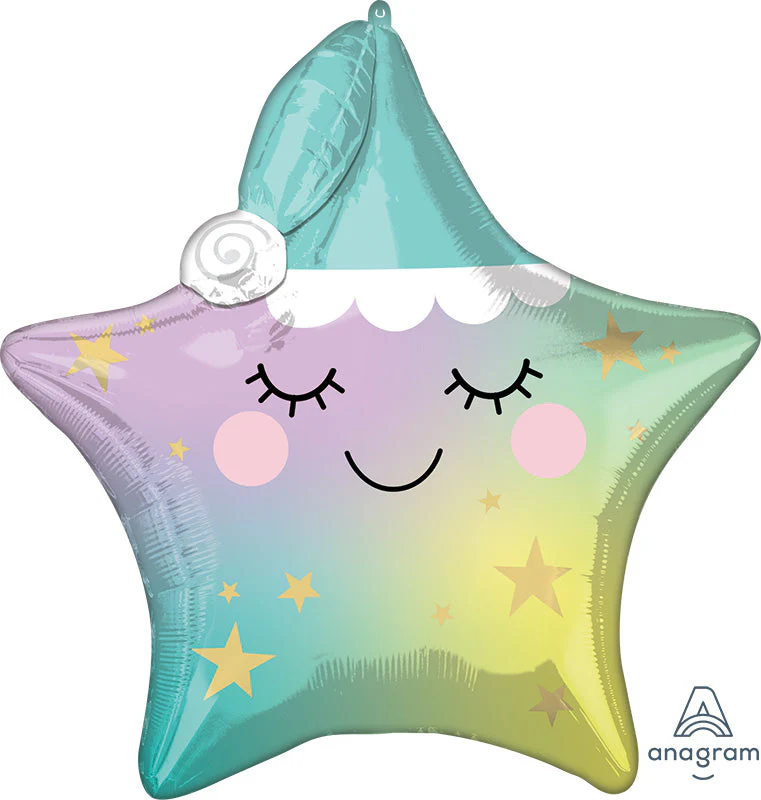 25" Multi-Balloon Sleepy Little Star Foil Balloon