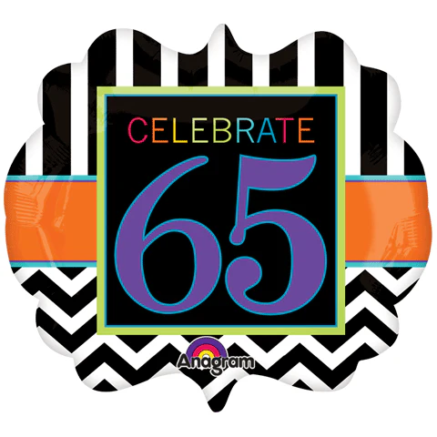 25" SuperShape Birthday Celebration 65 Balloon