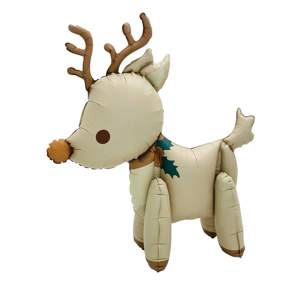 25" Airfill Only Standing/Sitting Matte Reindeer Foil Balloon