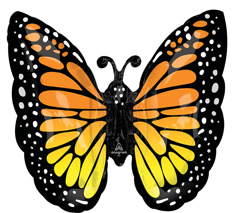 25" Monarch Butterfly Glow SuperShape Foil Balloon