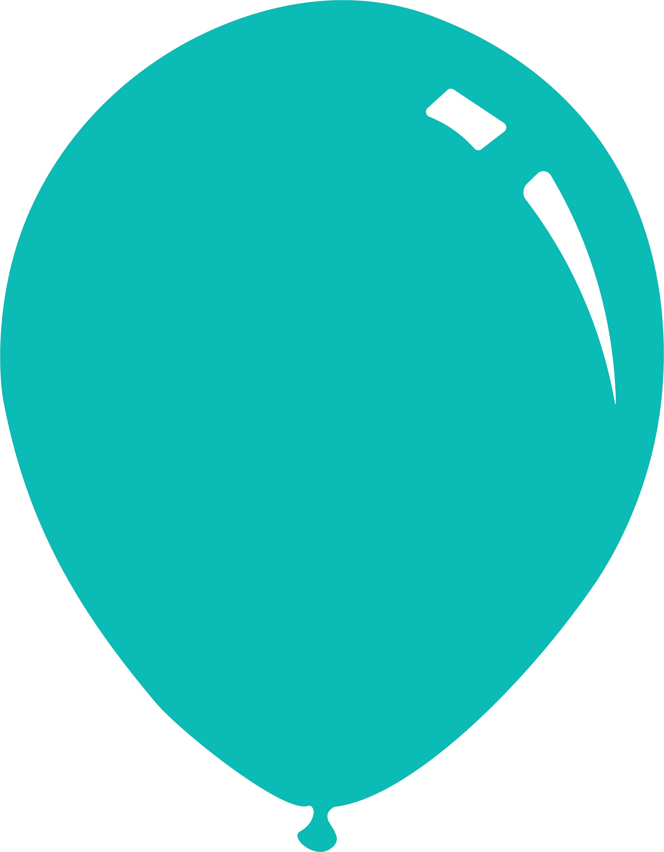 26" Deco Tiffany Blue Decomex Latex Balloons (10 Per Bag)