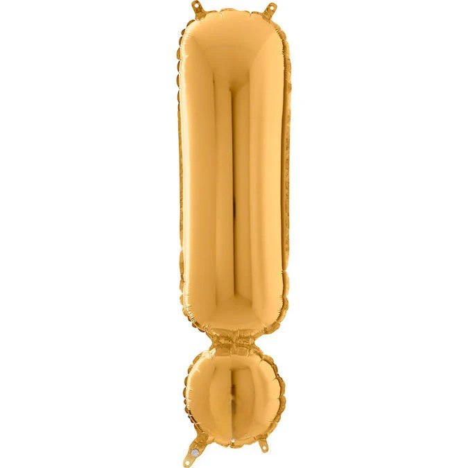 26" Symbol Exclamation Point Gold Foil Balloon