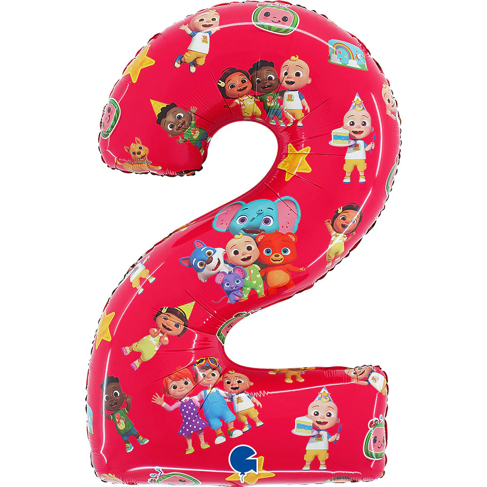 26" CoComelon Number Two Foil Balloon