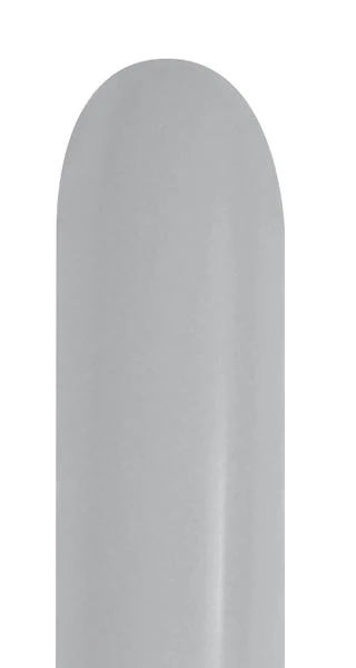 260 Nozzle Up Twisting/Modelling Latex Balloons (50 Per Bag) Deluxe Grey Sempertex/Betallatex