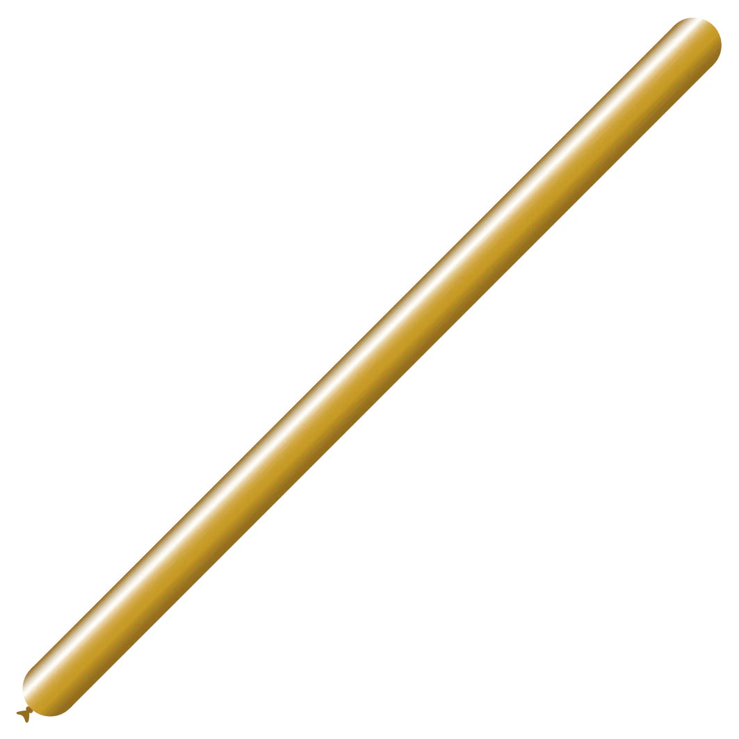 260BN Balloonia Brand Professional Line Twisting/Modelling Latex Balloons Brilliant Gold (50 Per Bag)
