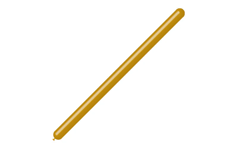 260BN Balloonia Brand Professional Line Twisting/Modelling Latex Balloons Metallic Gold (50 Per Bag) - Image 3