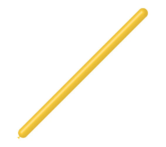 260BN Balloonia Brand Professional Line Twisting/Modelling Latex Balloons Standard Yellow (50 Per Bag)