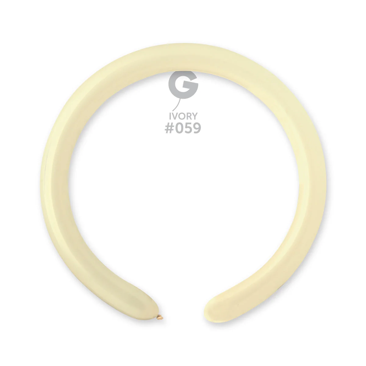 260G Gemar Latex Balloons (Bag of 50) Modelling/Twisting Ivory