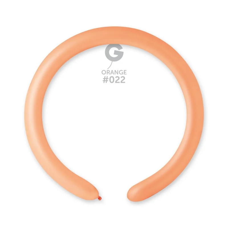 260G Gemar Neon Orange Latex Twisting/Modelling Balloons (50 Per Bag)