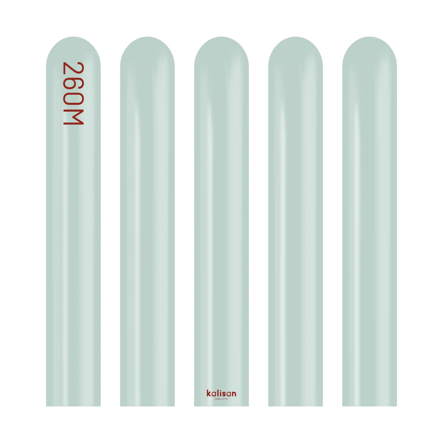 260K Kalisan Brand Twisting Latex Balloons Aura Ice Mint  (50 Per Bag) Nozzle Up