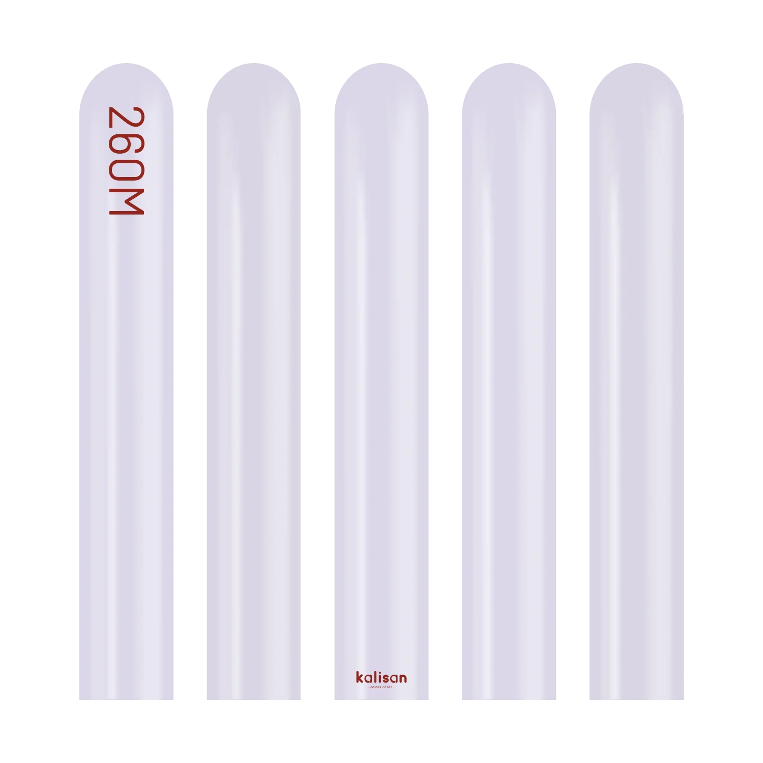 260K Kalisan Brand Twisting Latex Balloons Aura Lavender Fog  (50 Per Bag) Nozzle Up