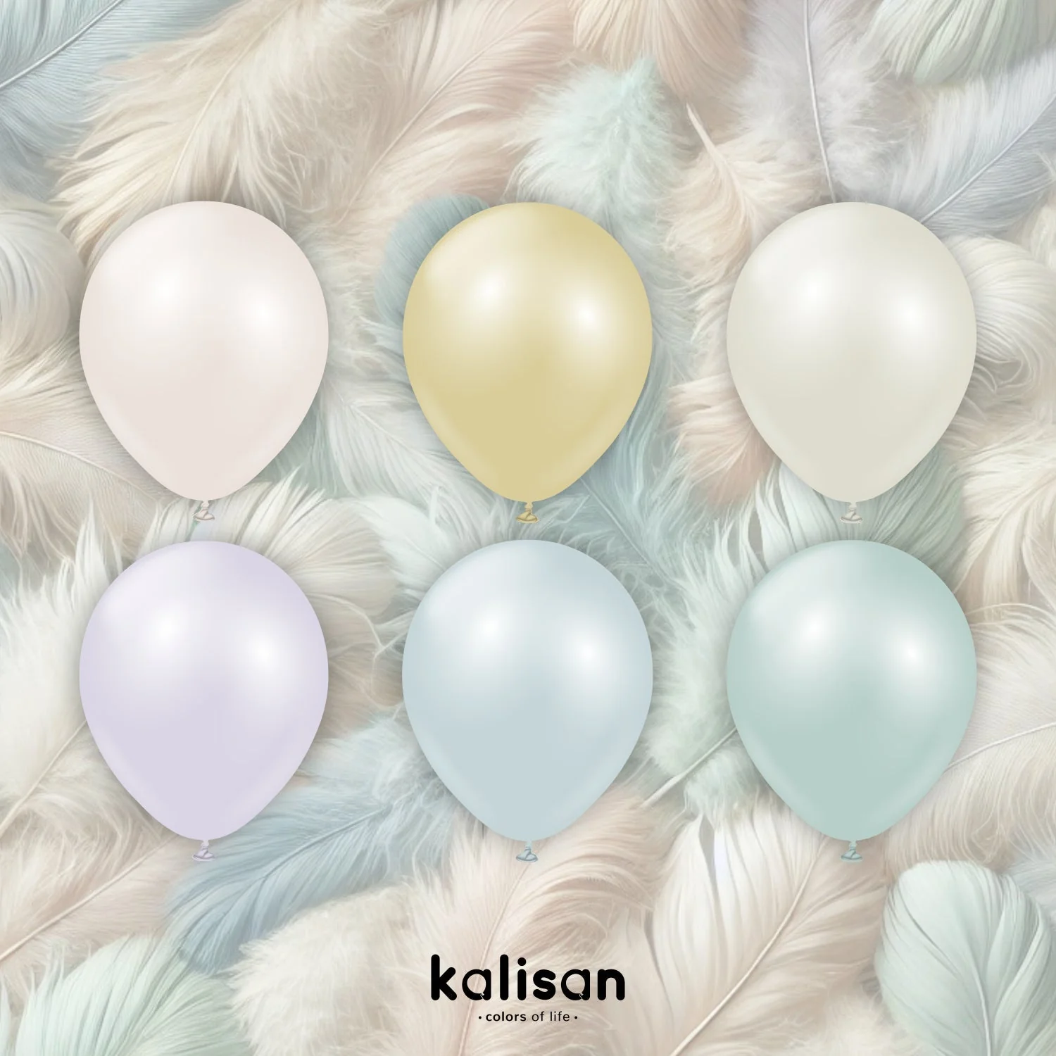 260K Kalisan Brand Twisting Latex Balloons Aura Lavender Fog  (50 Per Bag) Nozzle Up - Image 17