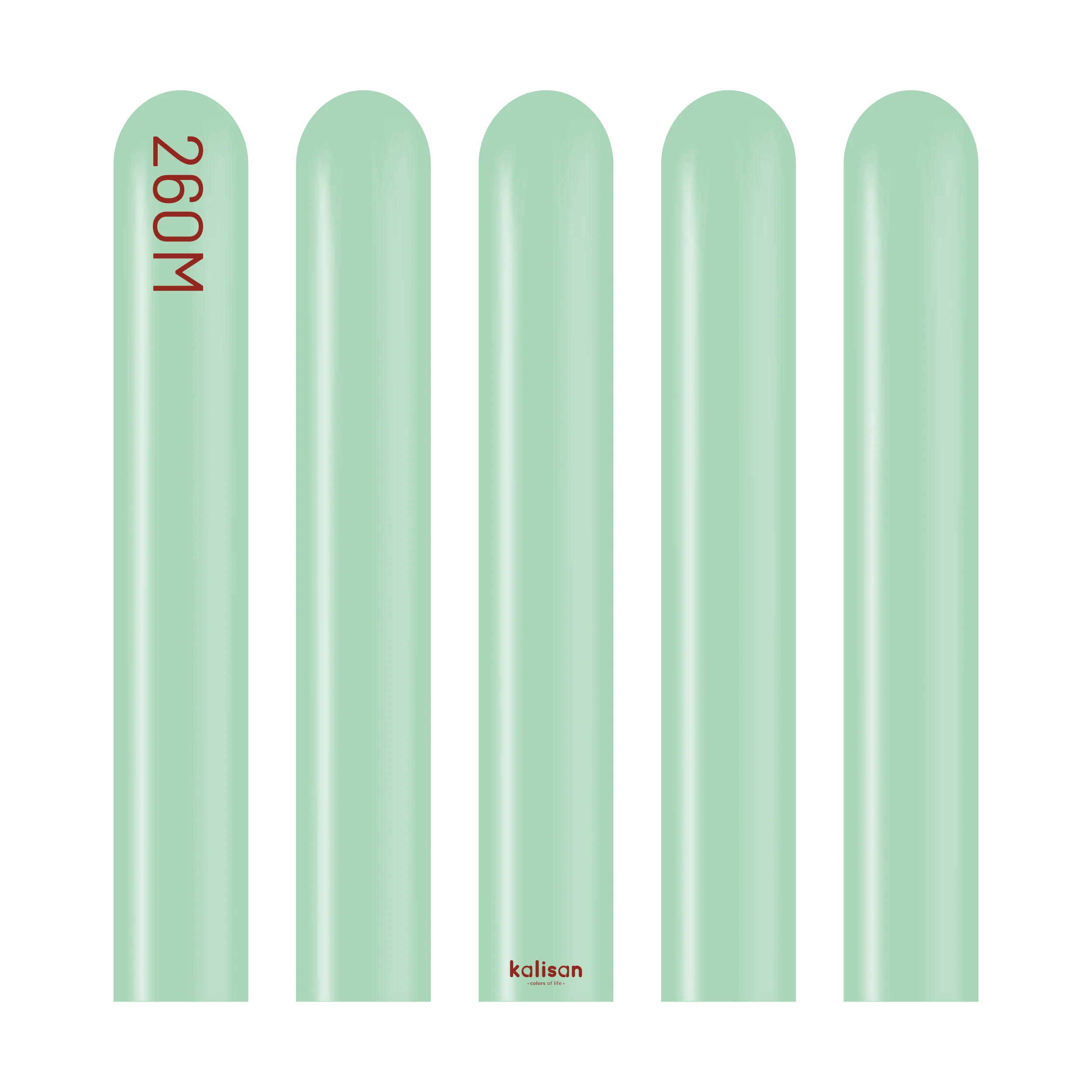 260K Kalisan Twisting Latex Balloons Pastel Matte Macaron Green (50 Per Bag)