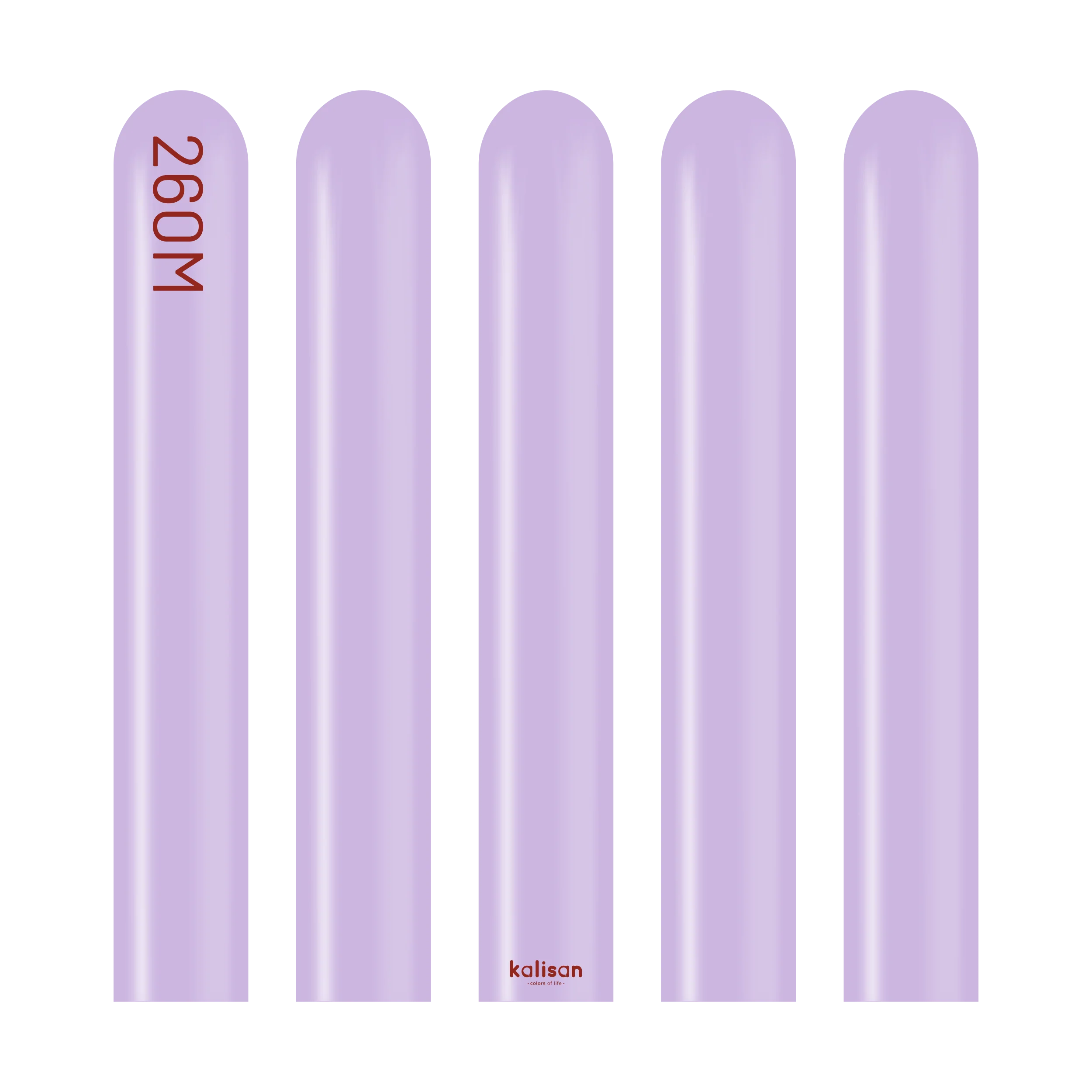 260K Kalisan Twisting Latex Balloons Standard Lilac (50 Per Bag)