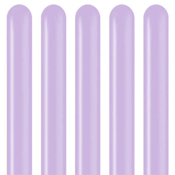 260K Kalisan Twisting Latex Balloons Standard Lilac (50 Per Bag) - Image 3