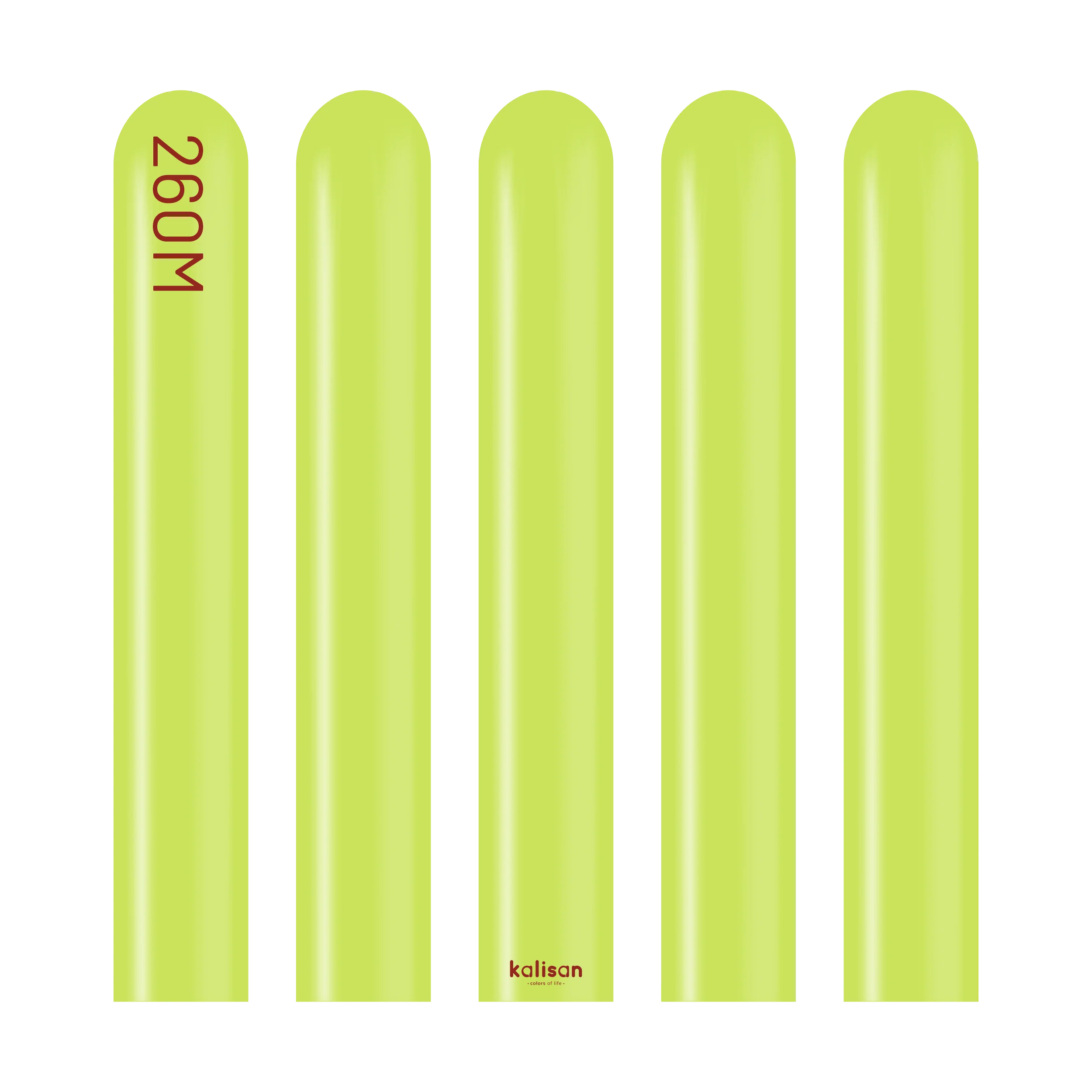 260K Kalisan Twisting Latex Balloons Standard Lime Green (50 Per Bag)