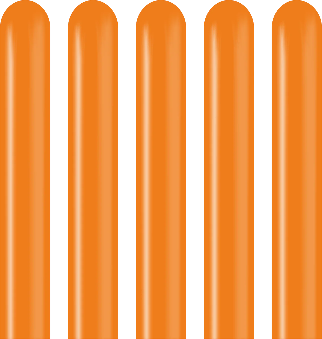 260K Kalisan Twisting Latex Balloons Standard Orange (50 Per Bag) - Image 3
