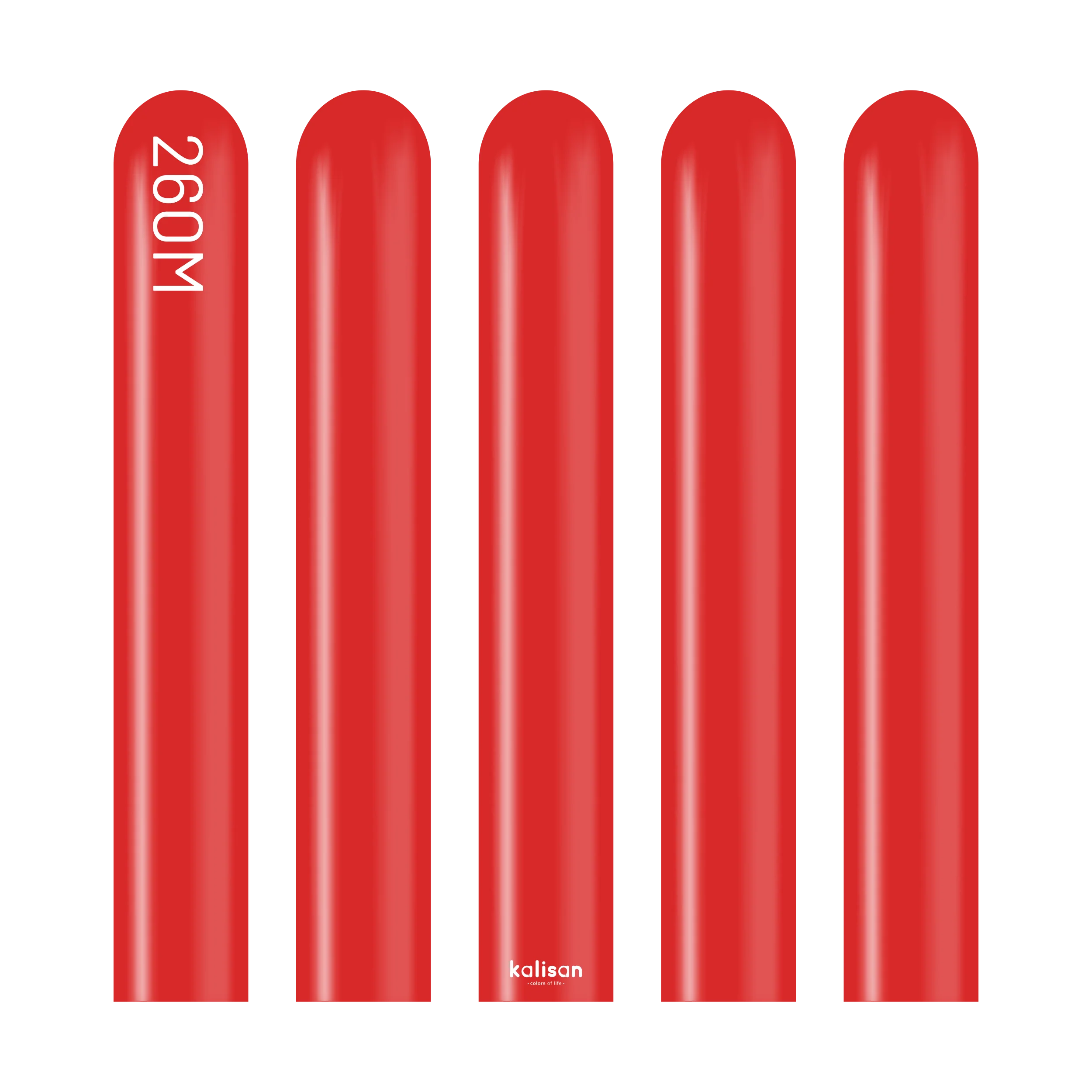 260K Kalisan Twisting Latex Balloons Standard Red (50 Per Bag)
