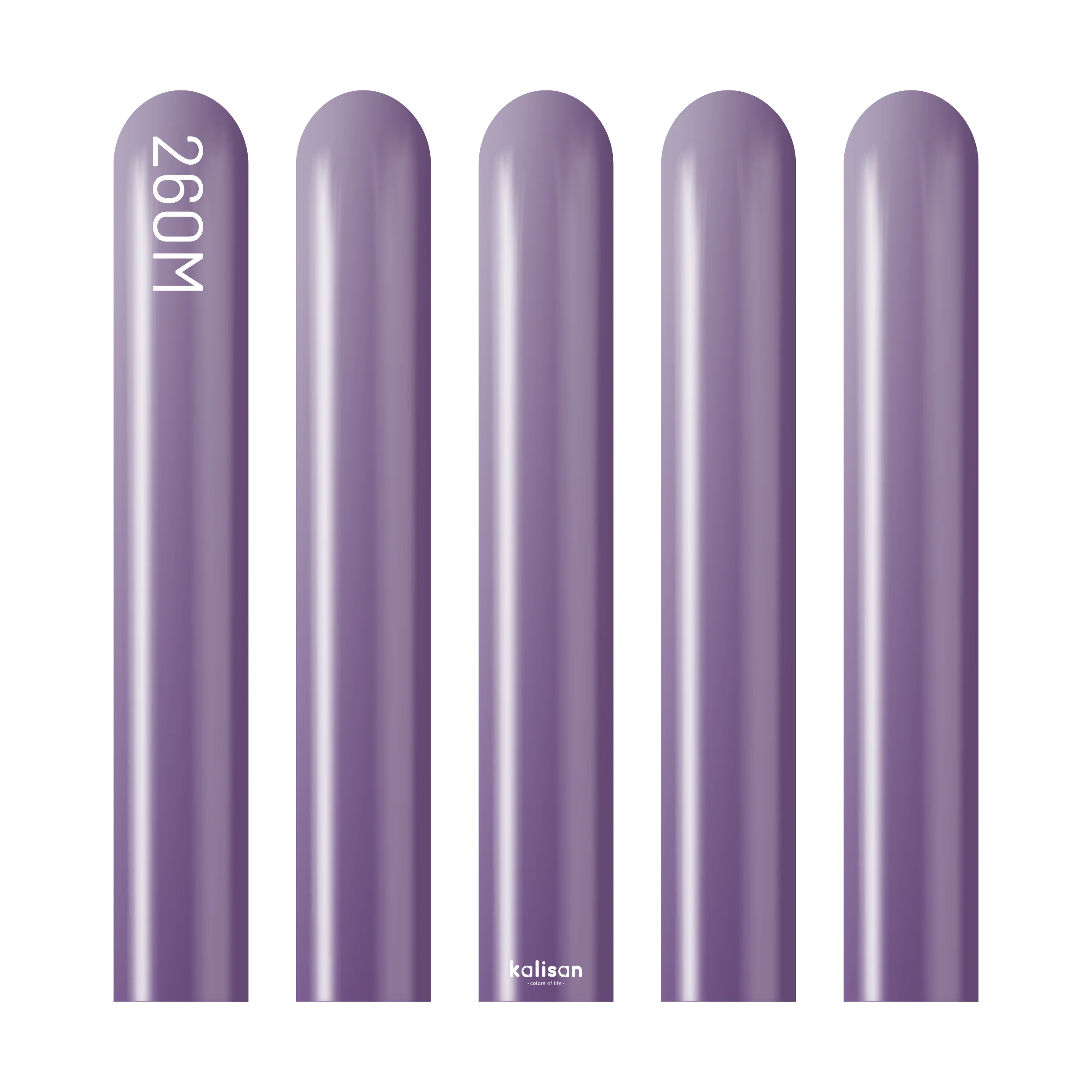 260K Nozzle Up Kalisan Twisting Latex Balloons Mirror Violet (50 Per Bag) - Image 3