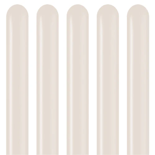 260K Nozzle Up Kalisan Twisting Latex Balloons Retro White Sand (50 Per Bag) - Image 4