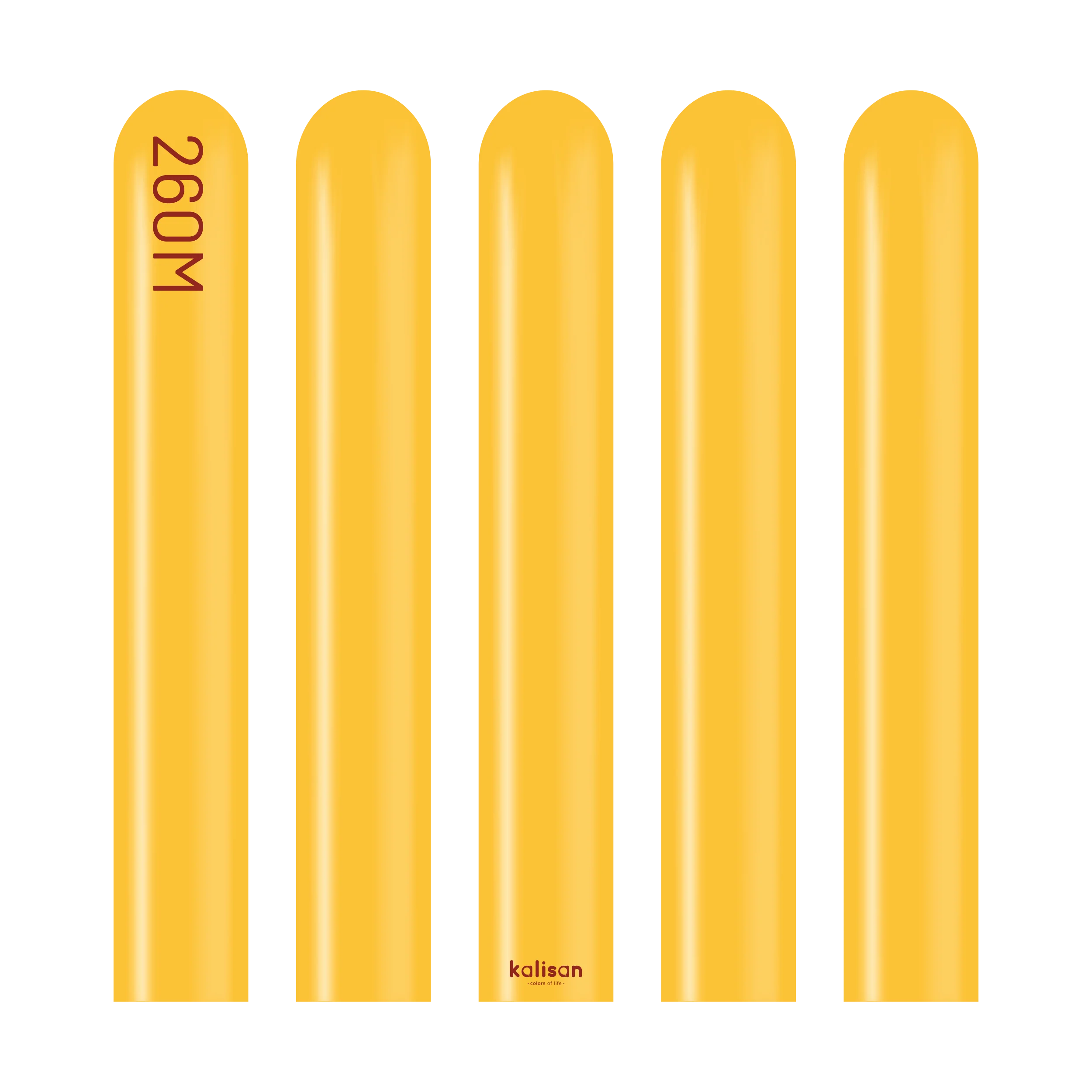 260K Nozzle Up Kalisan Twisting Latex Balloons Standard Amber (50 Per Bag) - Image 3