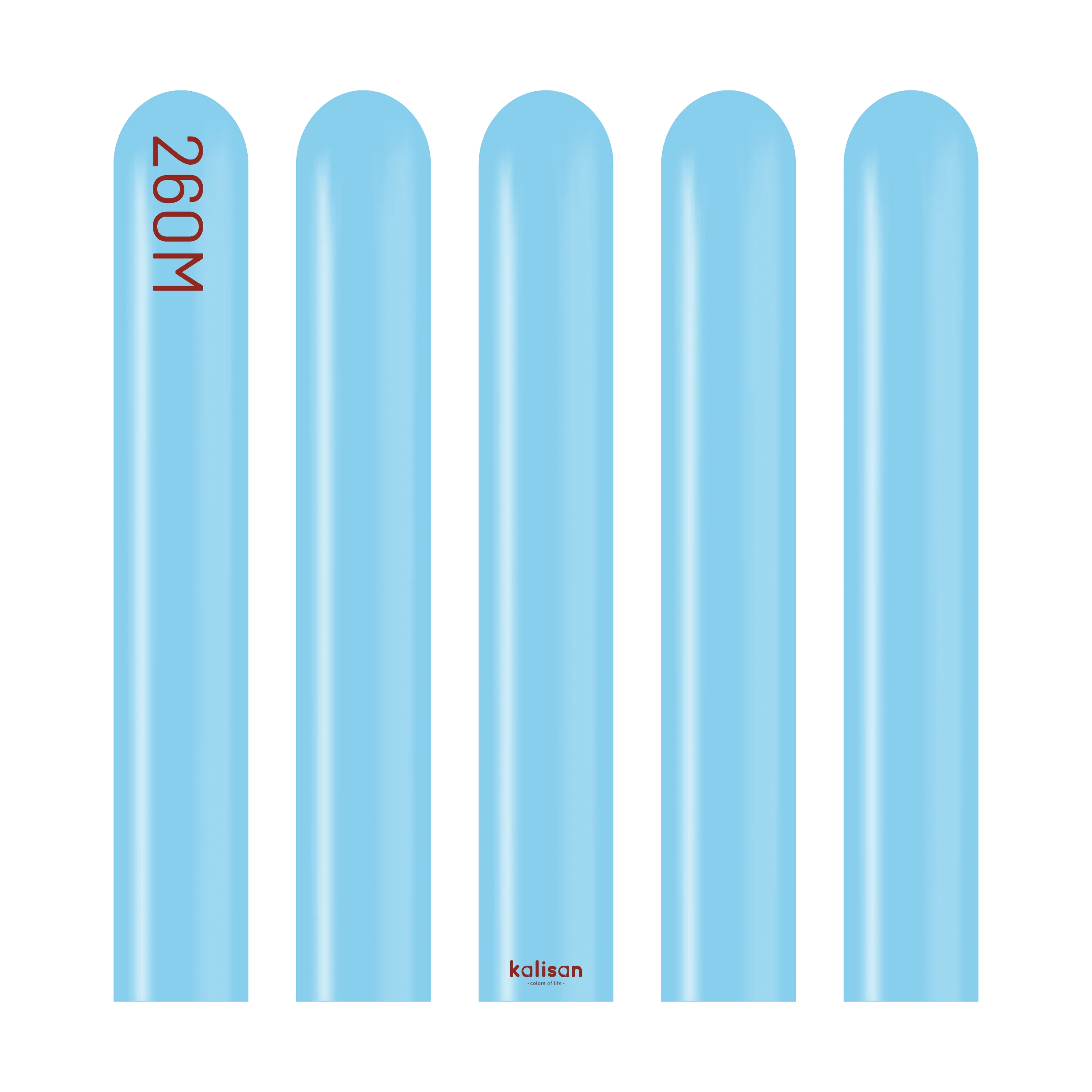 260K Nozzle Up Kalisan Twisting Latex Balloons Standard Baby Blue (50 Per Bag) - Image 3