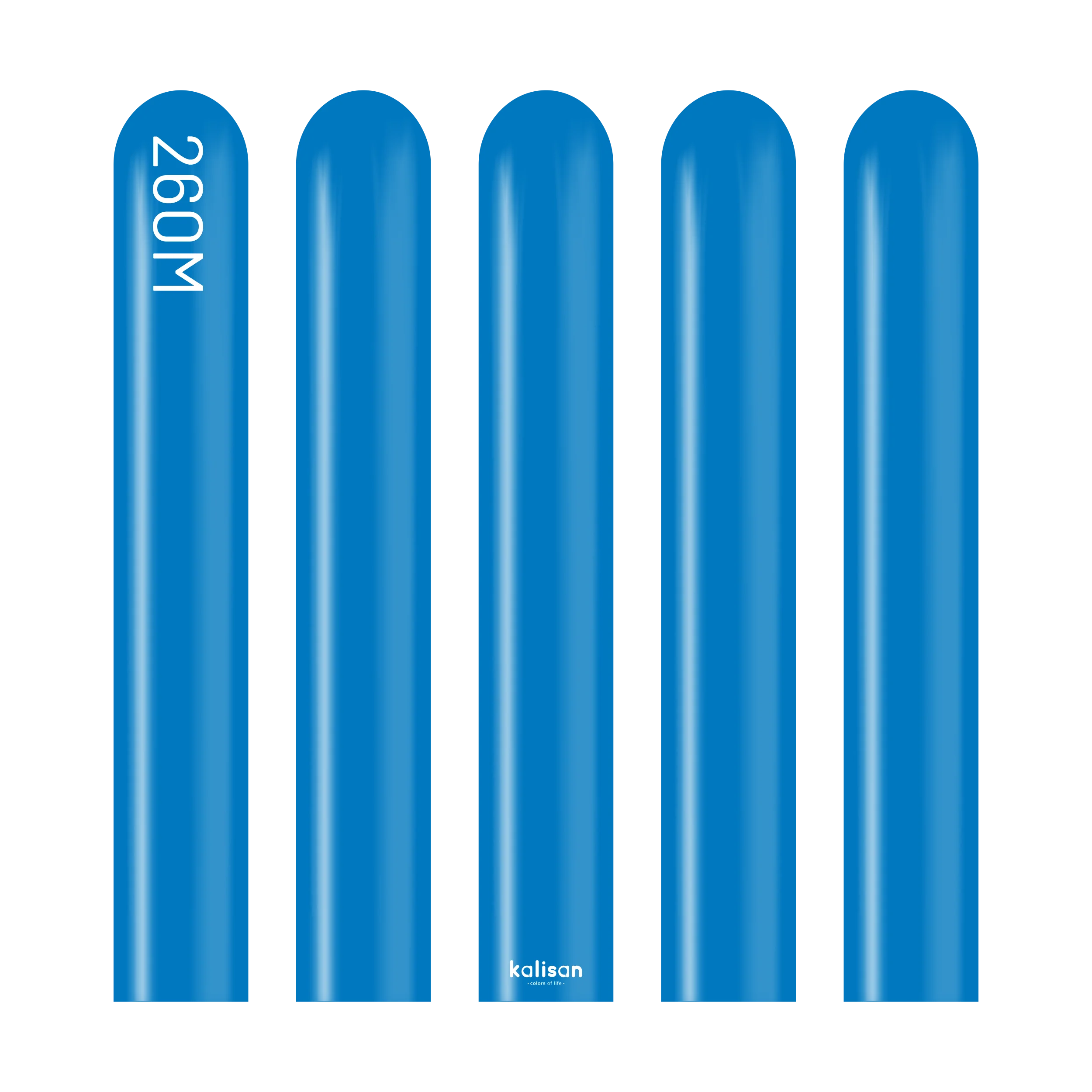 260K Nozzle Up Kalisan Twisting Latex Balloons Standard Blue (50 Per Bag) - Image 3