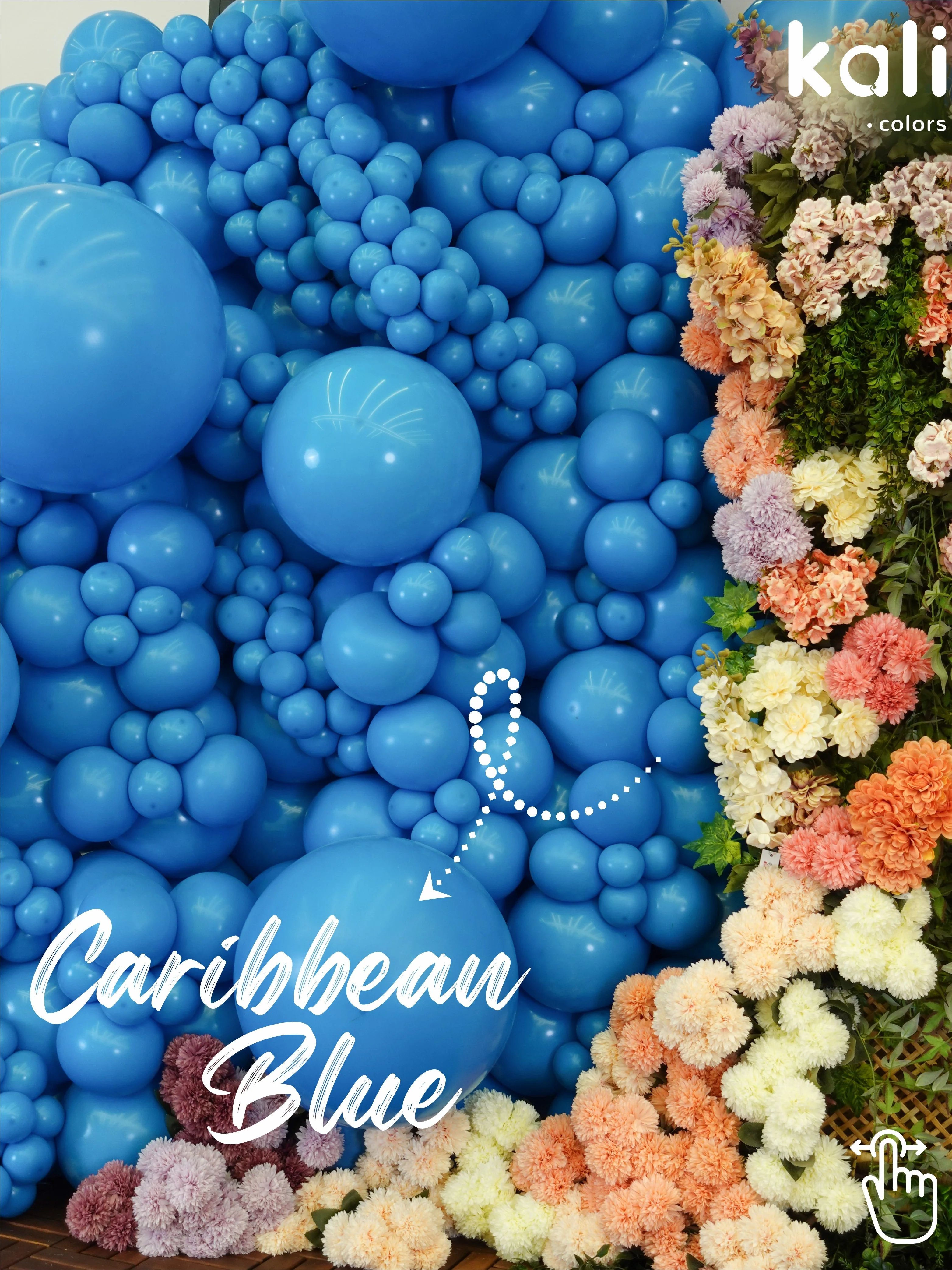 260K Nozzle Up Kalisan Twisting Latex Balloons Standard Caribbean Blue (50 Per Bag) - Image 6