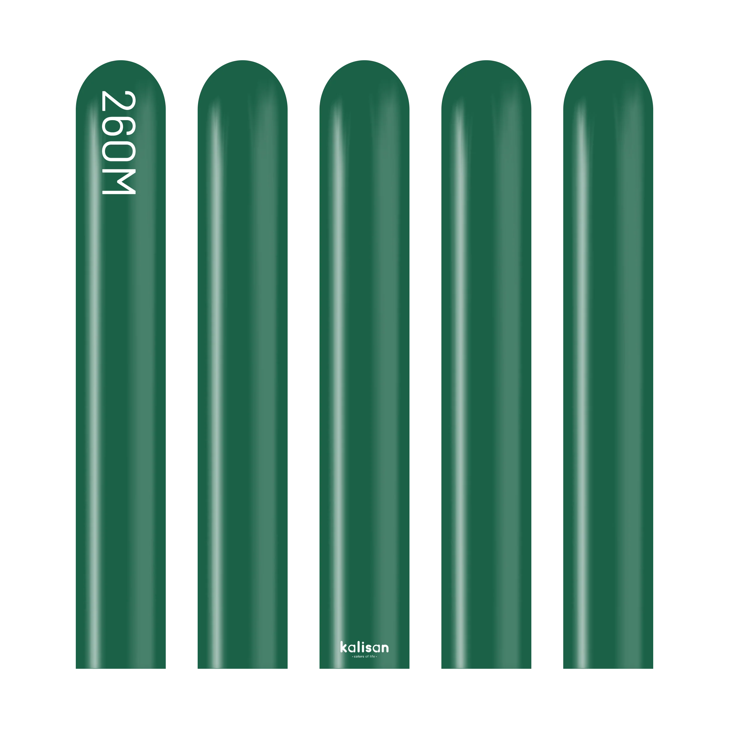 260K Nozzle Up Kalisan Twisting Latex Balloons Standard Dark Green (50 Per Bag) - Image 3