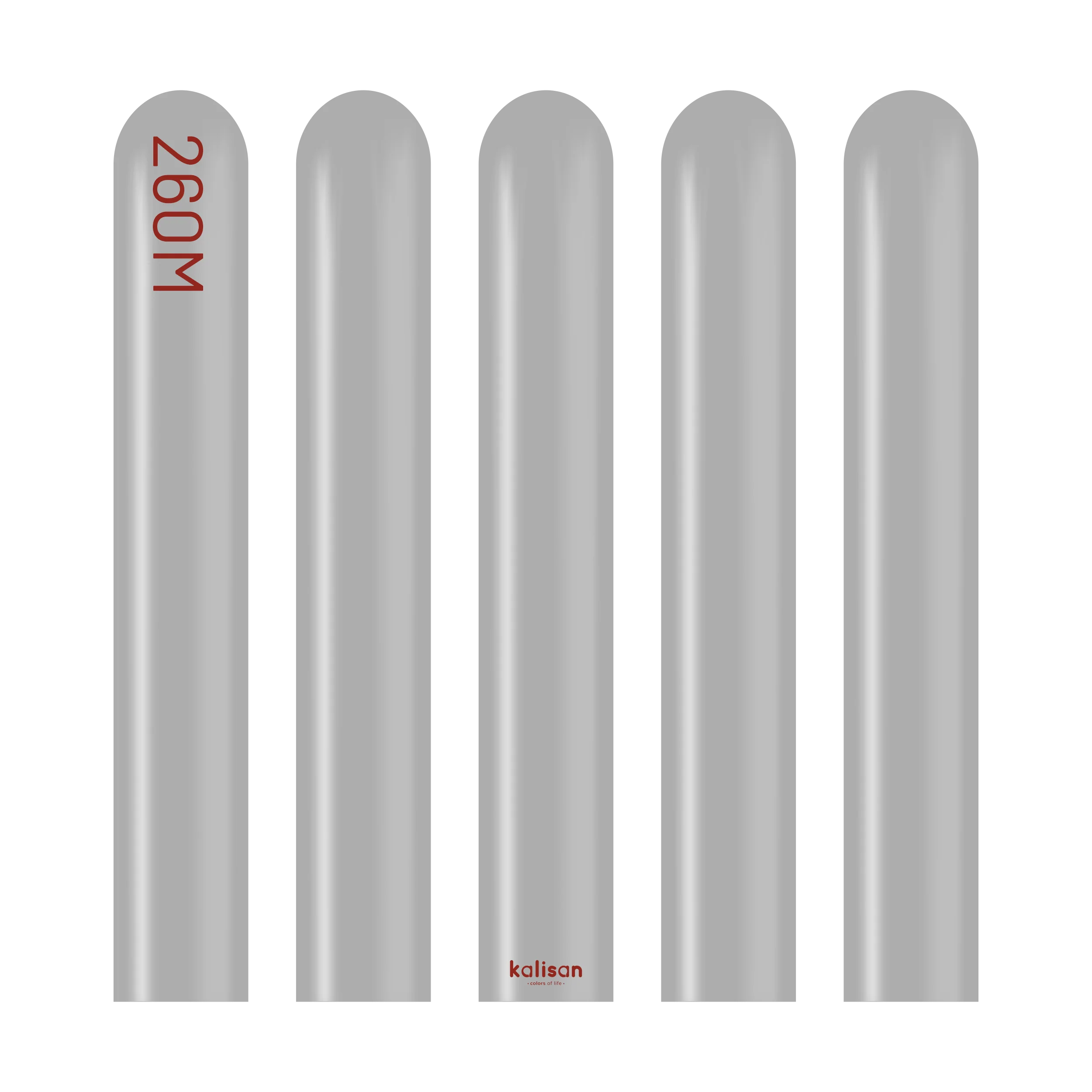 260K Nozzle Up Kalisan Twisting Latex Balloons Standard Grey (50 Per Bag) - Image 3