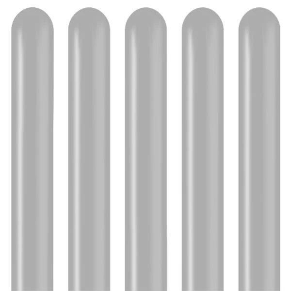 260K Nozzle Up Kalisan Twisting Latex Balloons Standard Grey (50 Per Bag) - Image 4