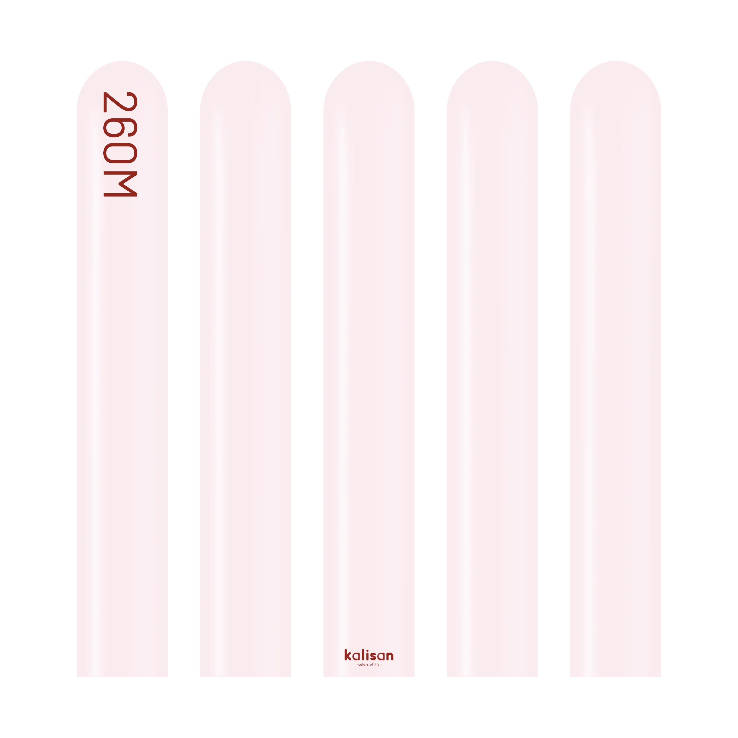 260K Nozzle Up Kalisan Twisting Latex Balloons Standard Macaron Pale Pink (50 Per Bag) - Image 3