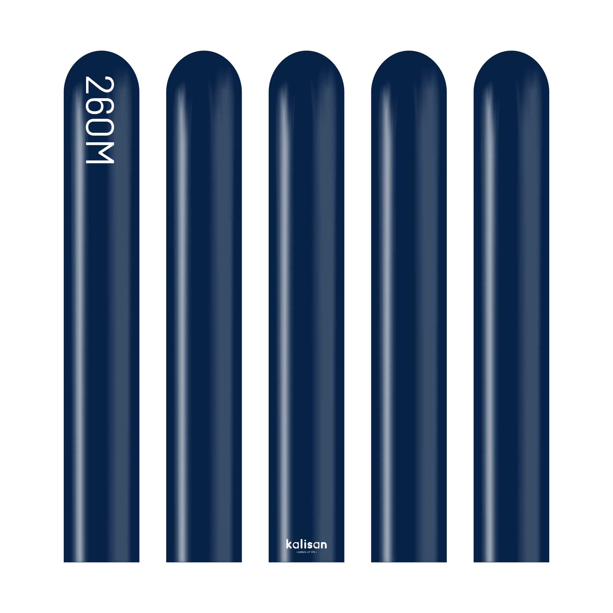 260K Nozzle Up Kalisan Twisting Latex Balloons Standard Navy (50 Per Bag) - Image 3