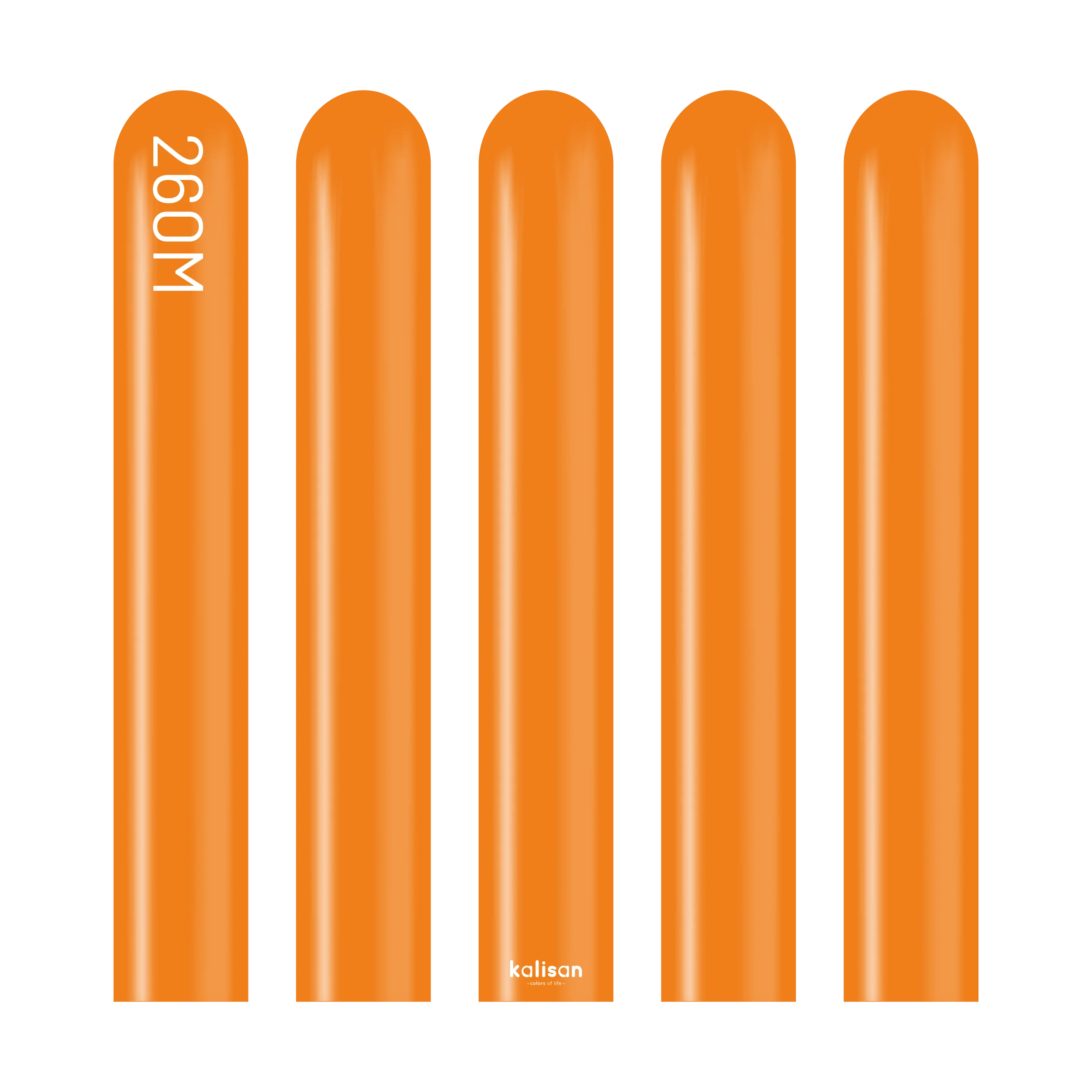 260K Nozzle Up Kalisan Twisting Latex Balloons Standard Orange (50 Per Bag) - Image 3