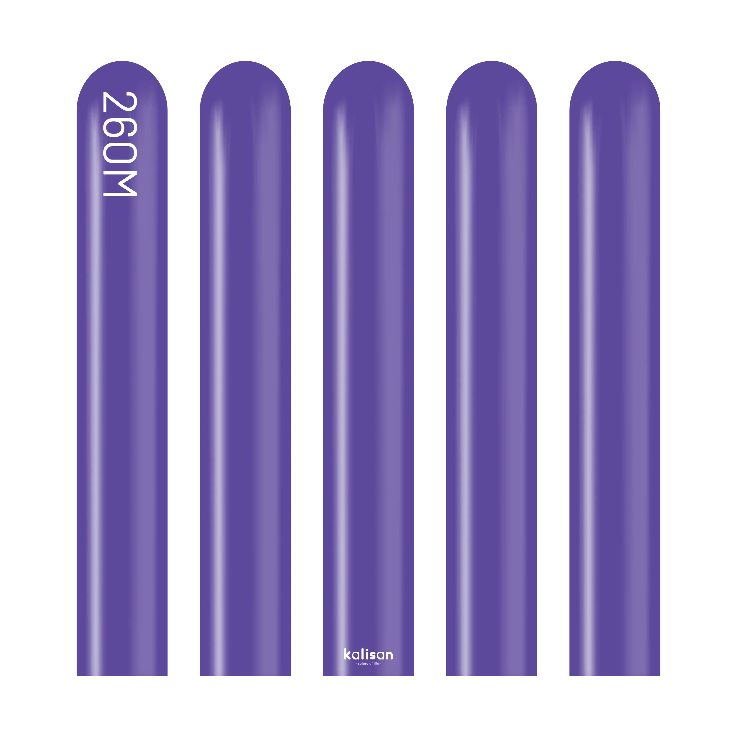 260K Nozzle Up Kalisan Twisting Latex Balloons Standard Violet (50 Per Bag) - Image 3
