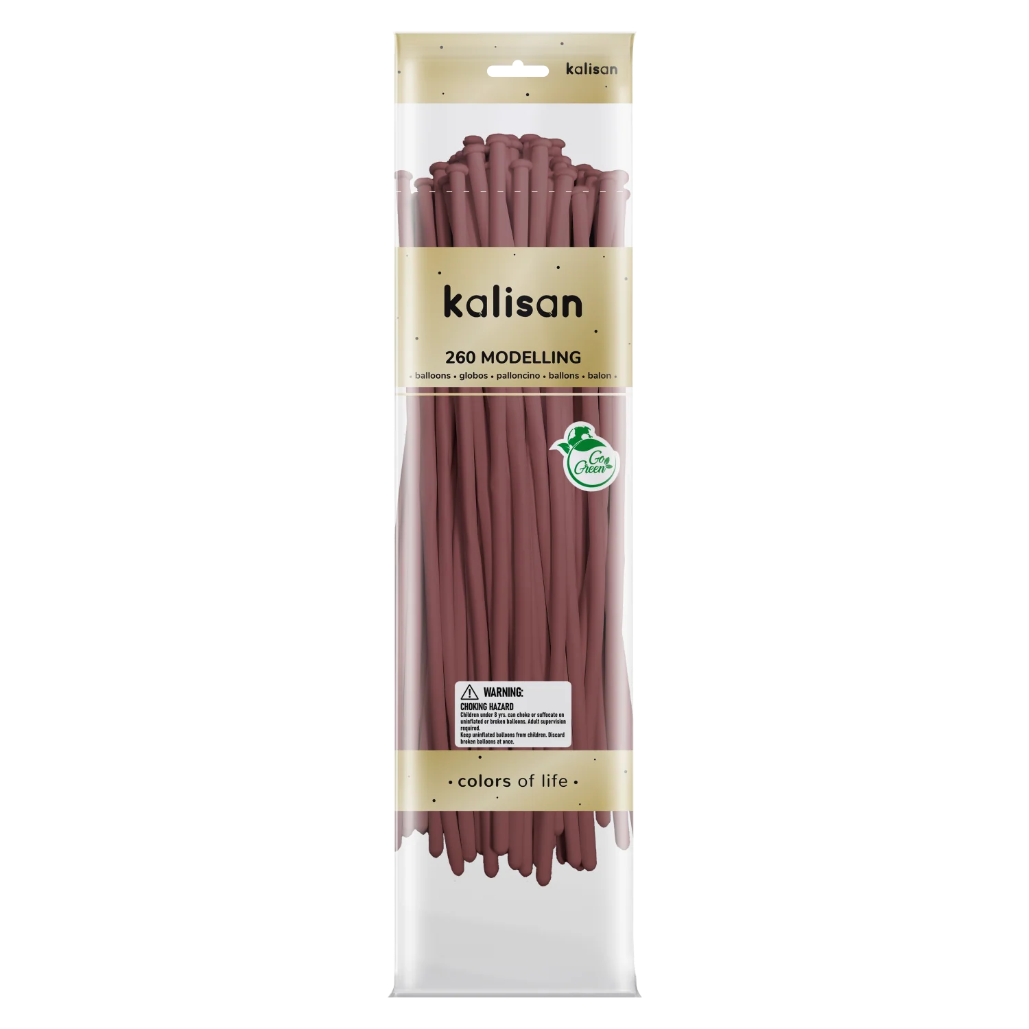 260K Nozzle Up Kalisan Twisting Latex Balloons Retro Rosewood (50 Per Bag)