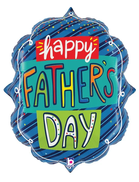 27" Father's Day Confetti Frame Foil Balloon
