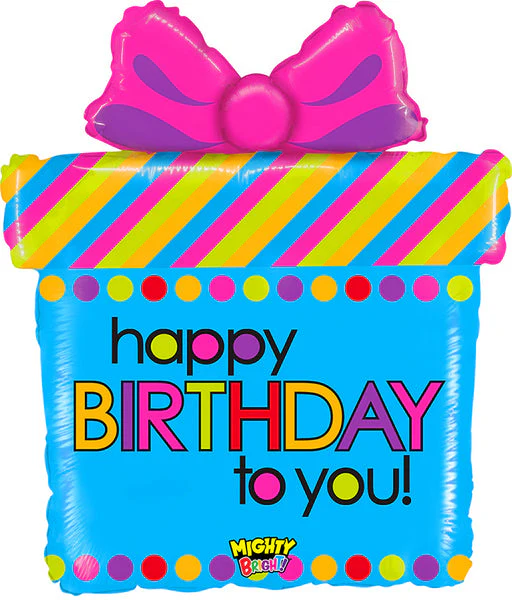 27" Mighty Bright Shape Balloon Mighty Birthday Present
