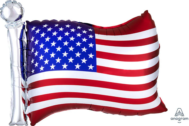 27" Satin Infused Flag SuperShape Foil Balloon