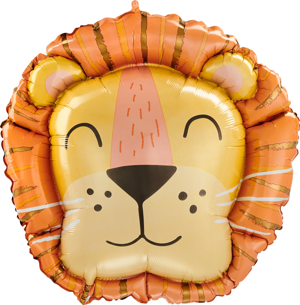 27" SuperShape Get Wild Lion Head Foil Balloon