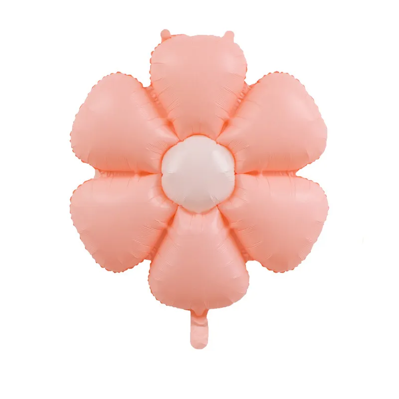27" Airfill Macaron Color Pink Daisy Flower Balloon