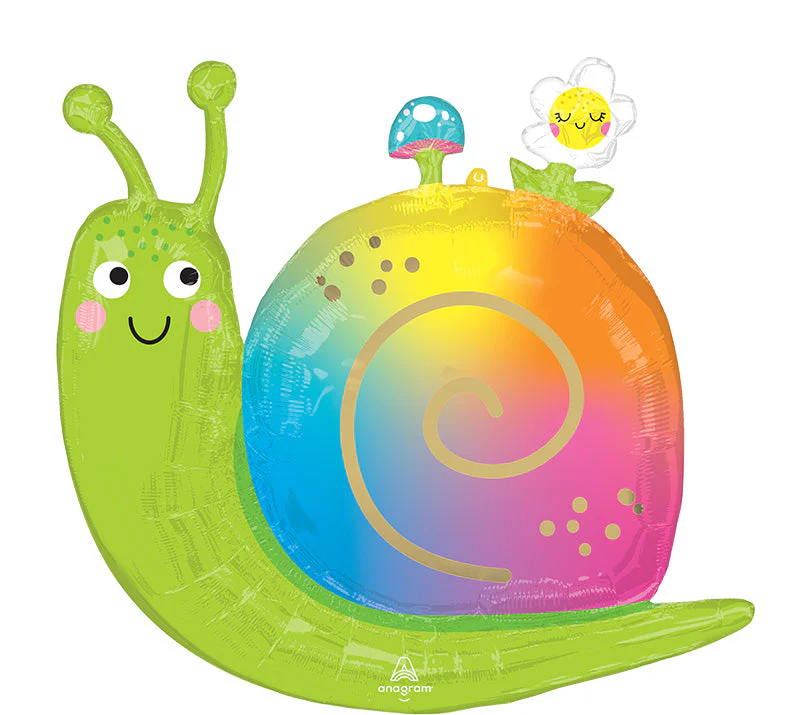 27" Happy Snail SuperShape Foil Balloon