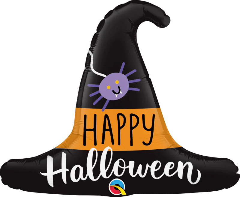 14" Airfill Only (Sticks Sold Separately) Halloween Witch's Hat Foil Balloon