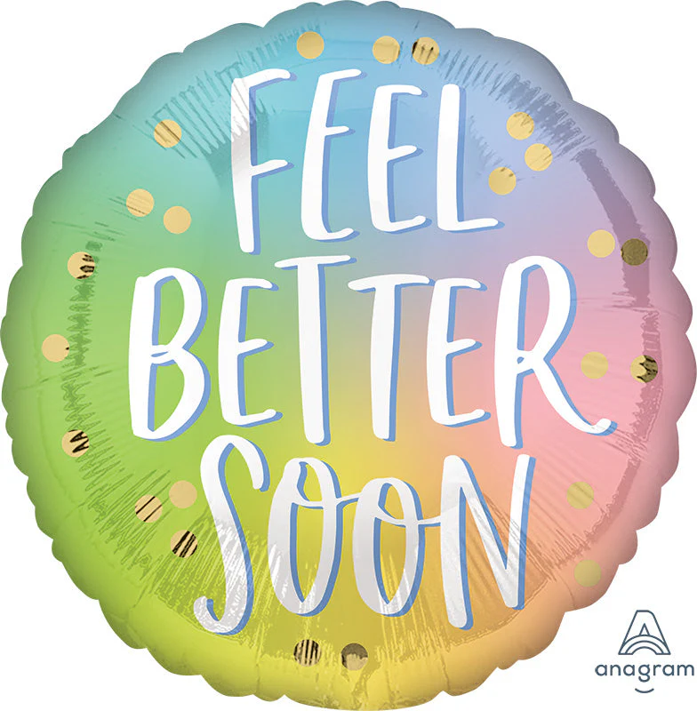 28" Jumbo Feel Better Ombre Foil Balloon