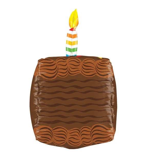 28" Multi-Sided Rainbow Birthday Cake Balloon - Image 3
