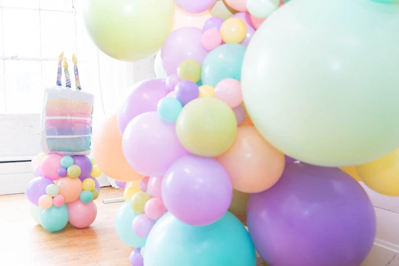 28" Holographic SuperShape Pearlized Birthday Foil Balloon - Image 5