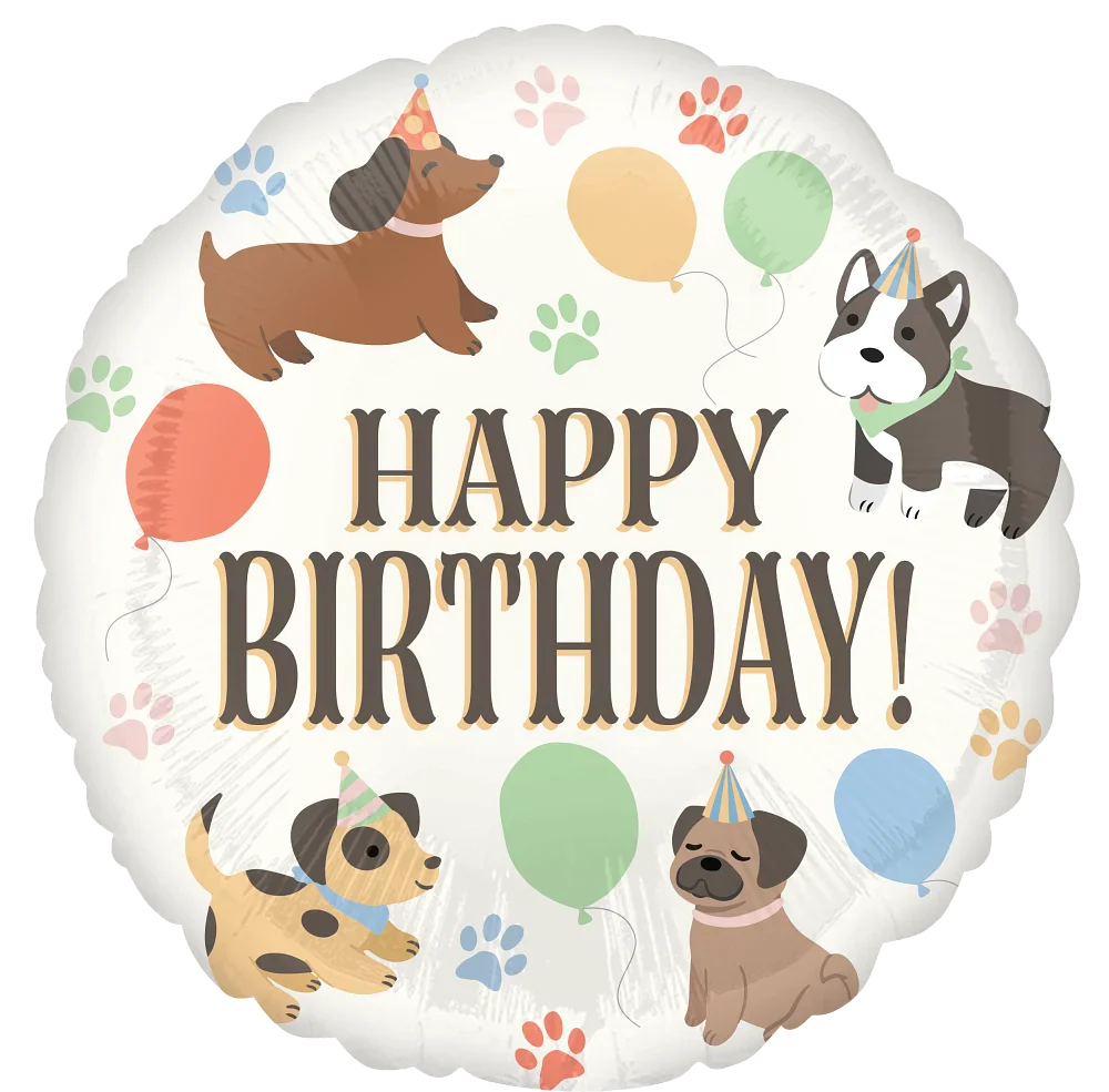 28" Jumbo Happy Birthday Pawsome Party Foil Balloon