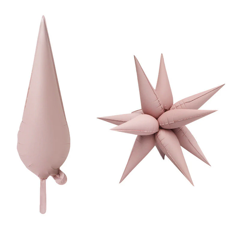 28" Airfill Decor Only Matte Pink Starburst Balloon (12 Piece Per Starburst Kit)