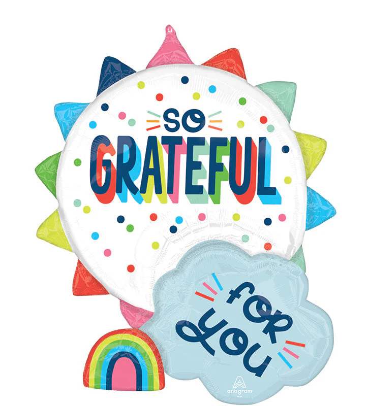 28" SuperShape So Grateful for You Foil Balloon