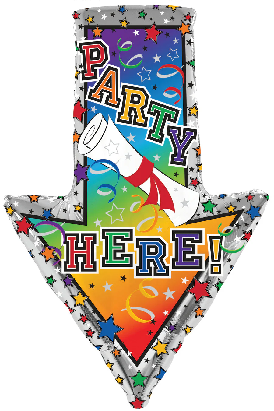 29" Party Here Arrow Balloon